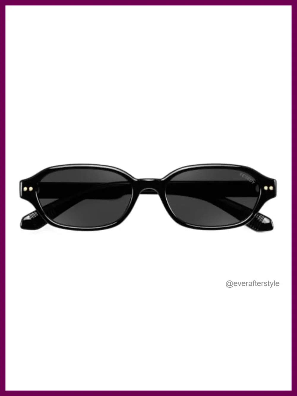 Retro Polarized Rectangle Sunglasses Y2K 90s UV400 Protection Lightweight
